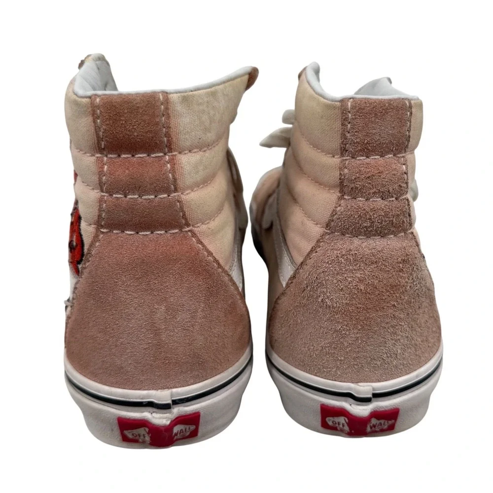 Vans x Disney Sk8-Hi Mickey Minnie Mouse Pink Suede Floral Sneakers‎ Womens 9